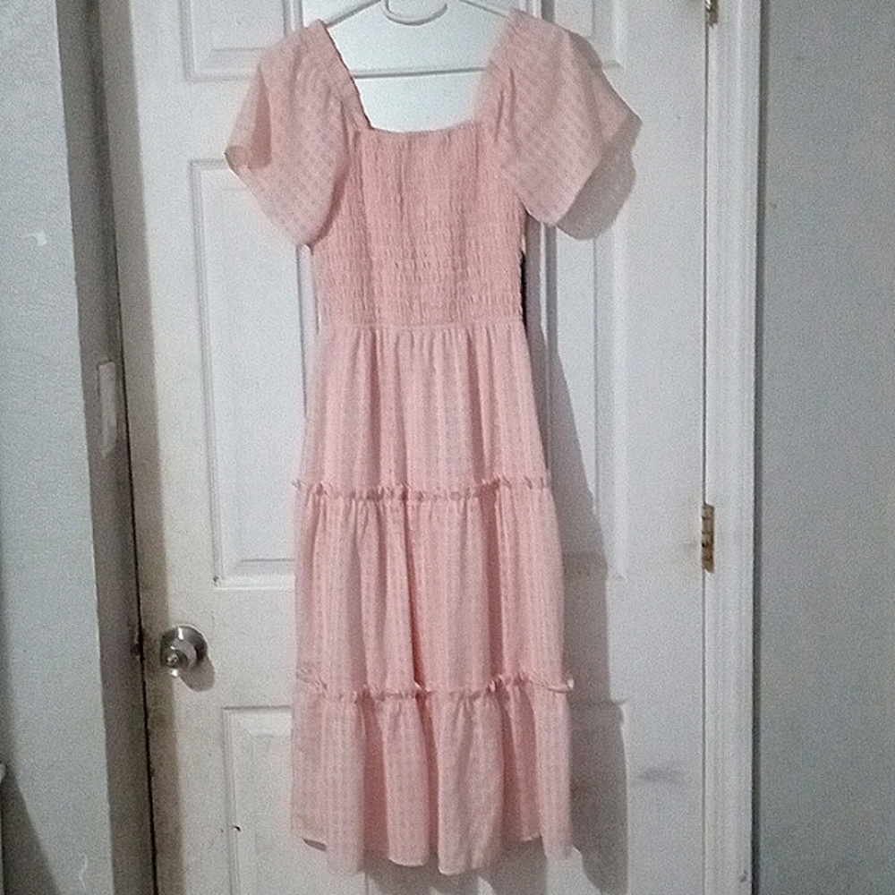 A light pink maxi dress